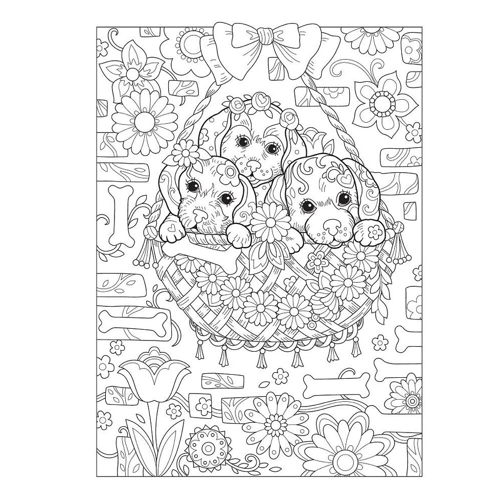 Thumbnail: Playful Puppies Coloring Books
