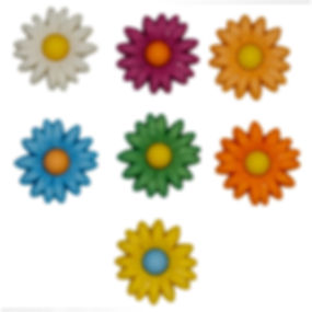 3/4" Daisy Delight Novelty Buttons