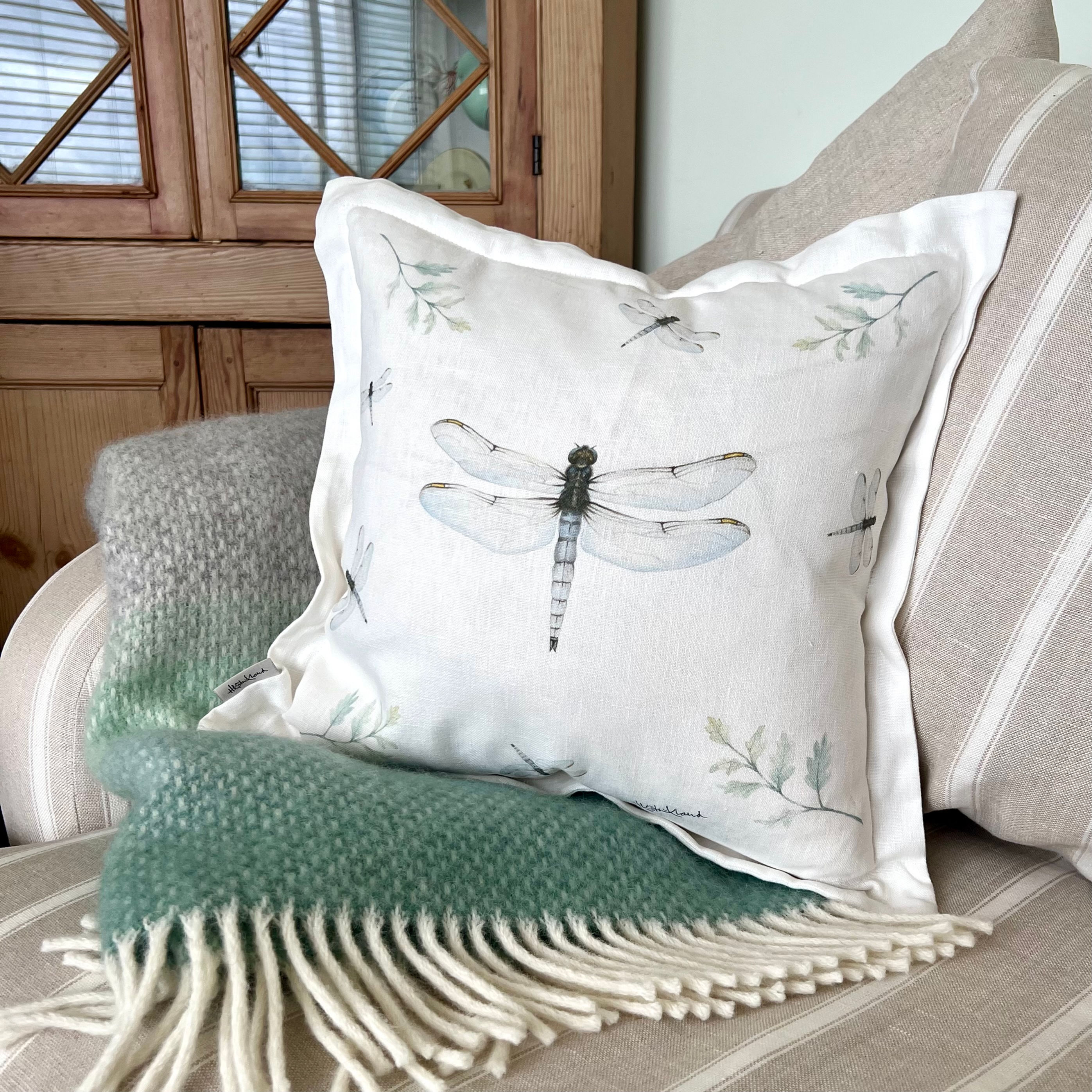 Dragonfly Oxford Edge Cushion Cover