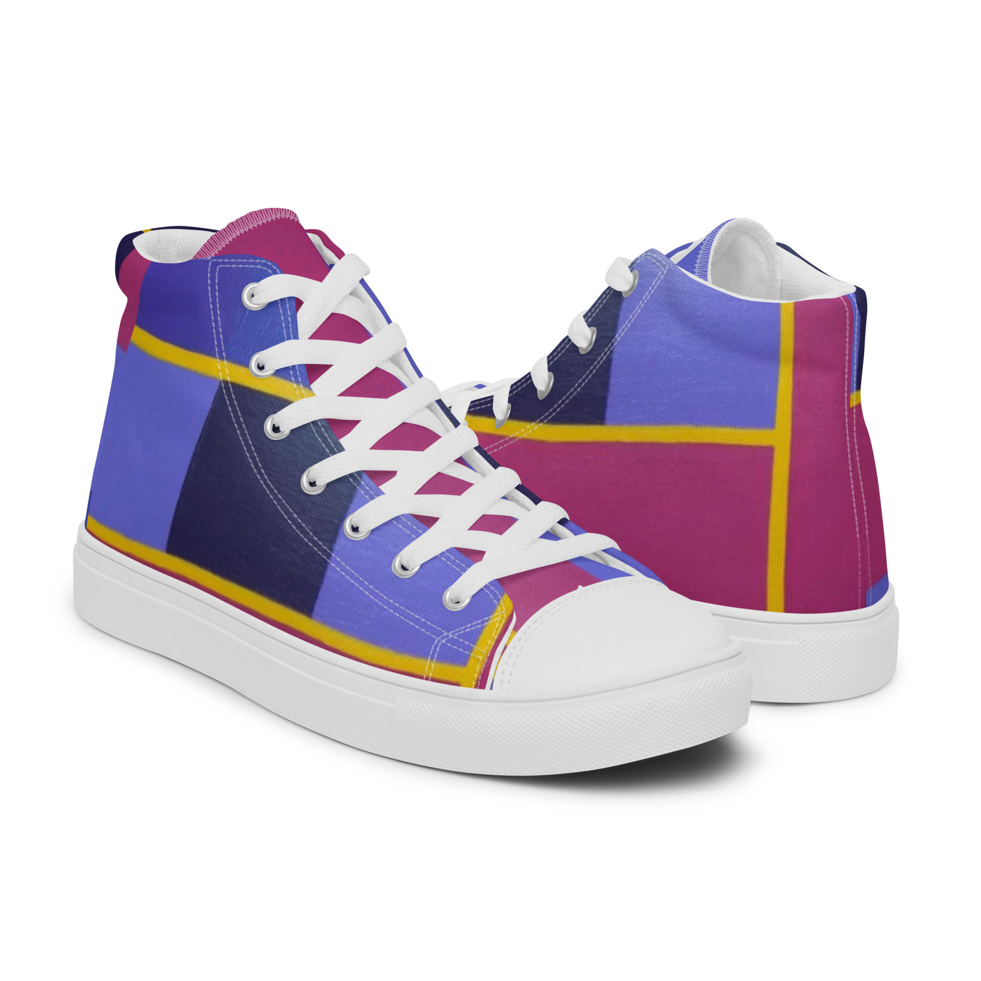 Beaucoupe 'Dereve "Purple Kingdom" Women’s high top canvas shoes