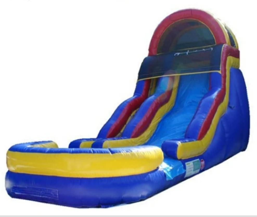 18' Blue bubble bump slide