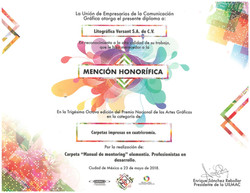 Mención Honorífica PNAG 2018