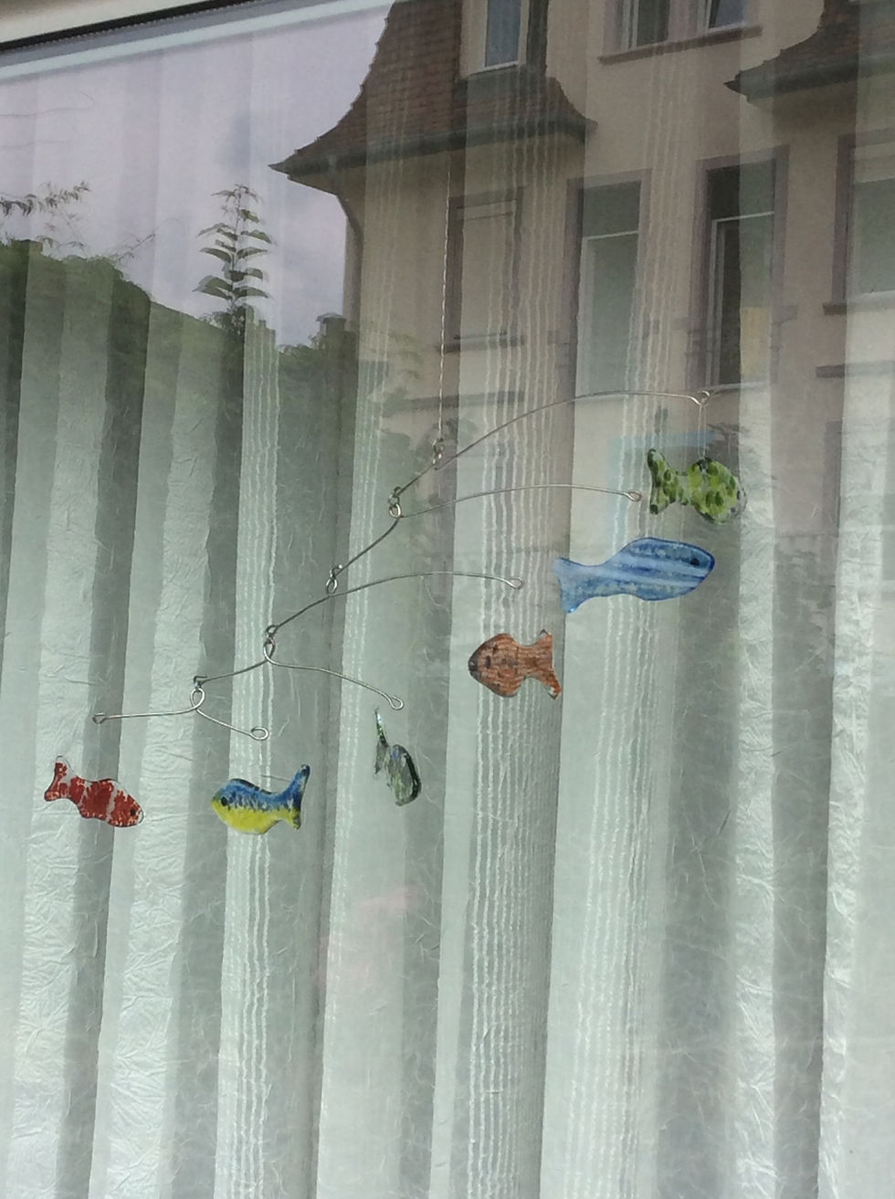 Miniature : Fused Glass Fish - Blue/Green Group