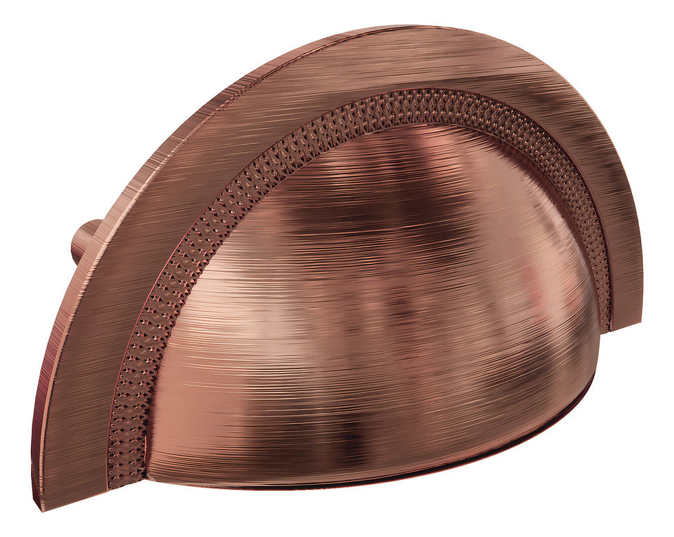 Puxador Shell 48mm Vecchio Cobre