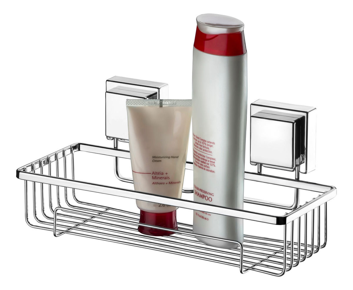 Prateleira Banheiro Suporte Shampoo Ventosa Cromado Future