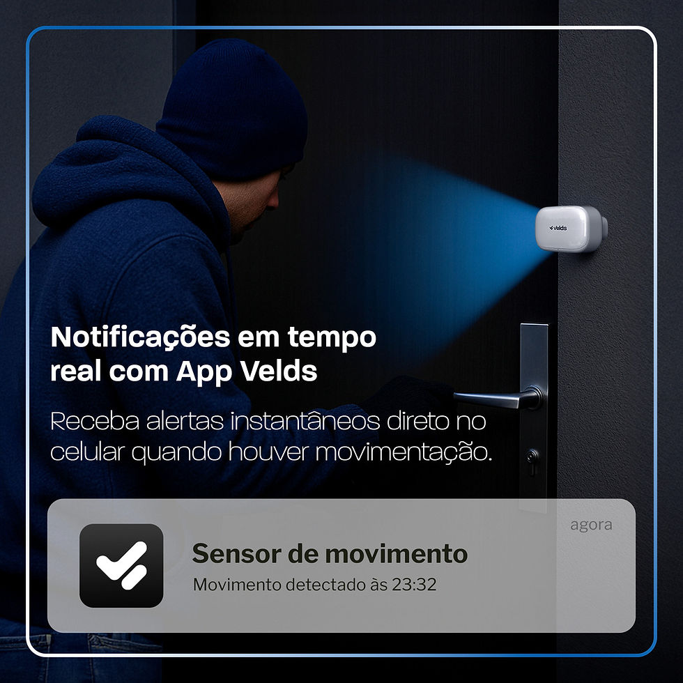 Miniatura: Sensor De Presença Inteligente Wifi Velds, C/ Notificações Via App, Branco