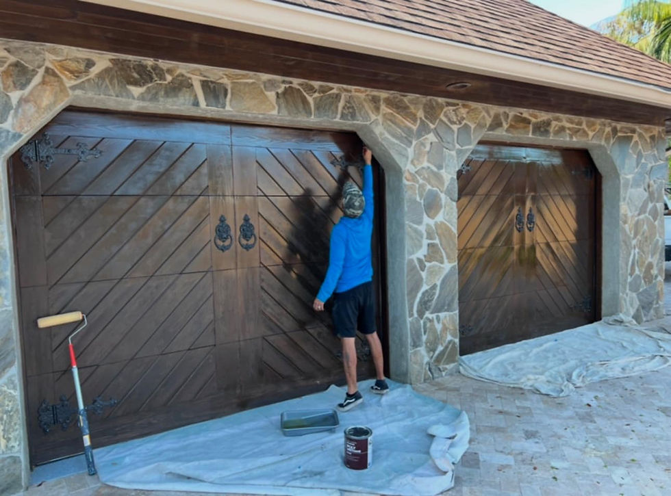Garage Door Painting by Finish & Form Remodeling Company