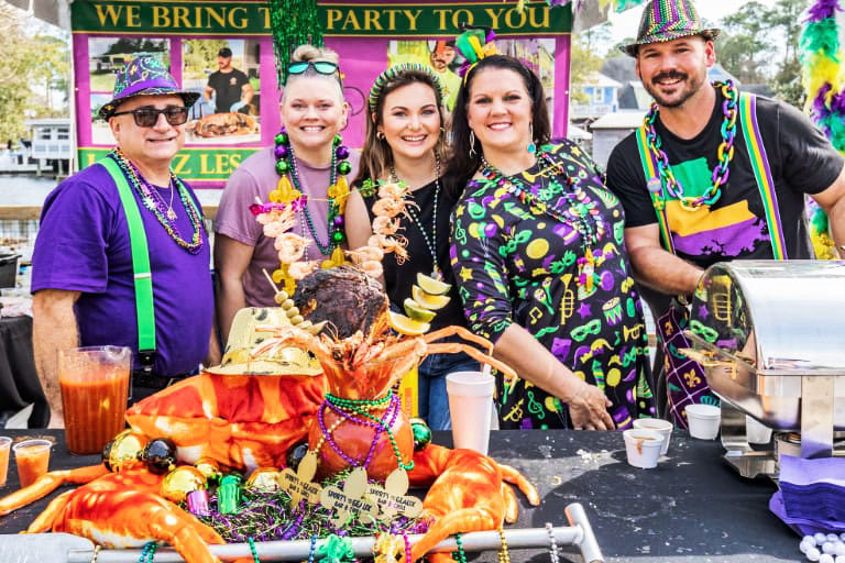Coastal event calendar graphic highlighting February 2026 Gulf Coast events including the 37th Annual Sandestin Gumbo Festival.