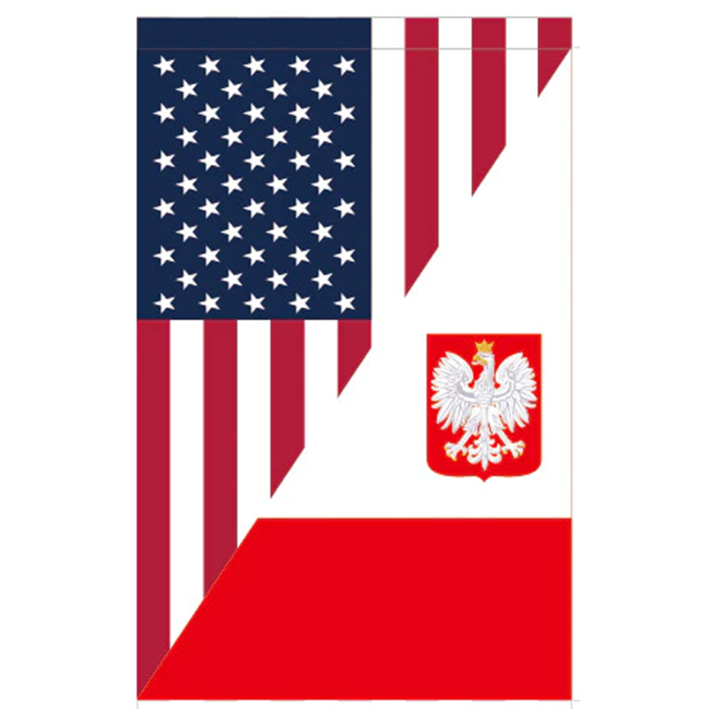 Poland/USA Garden Flag