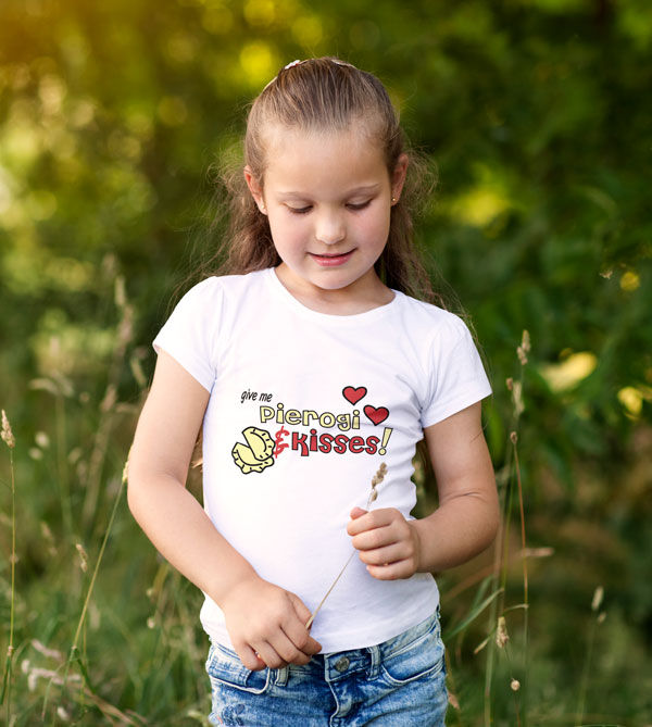 Thumbnail: Polish T-shirt, Children's - Give Me Pierogi & Kisses