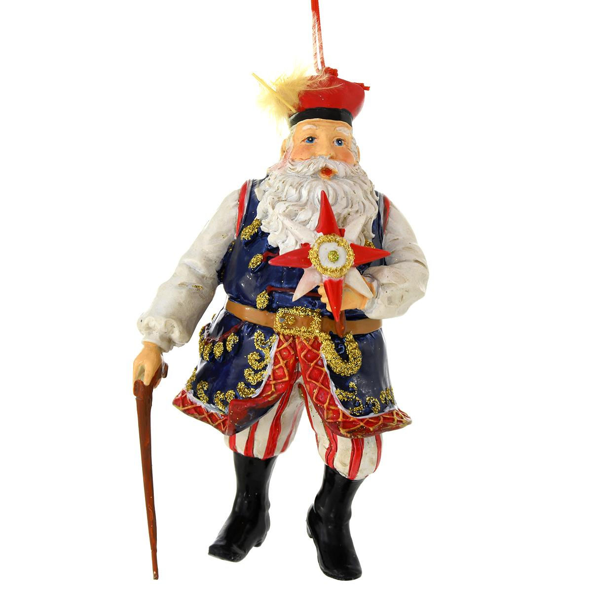 WS - Polish Ornament, Santa with Star