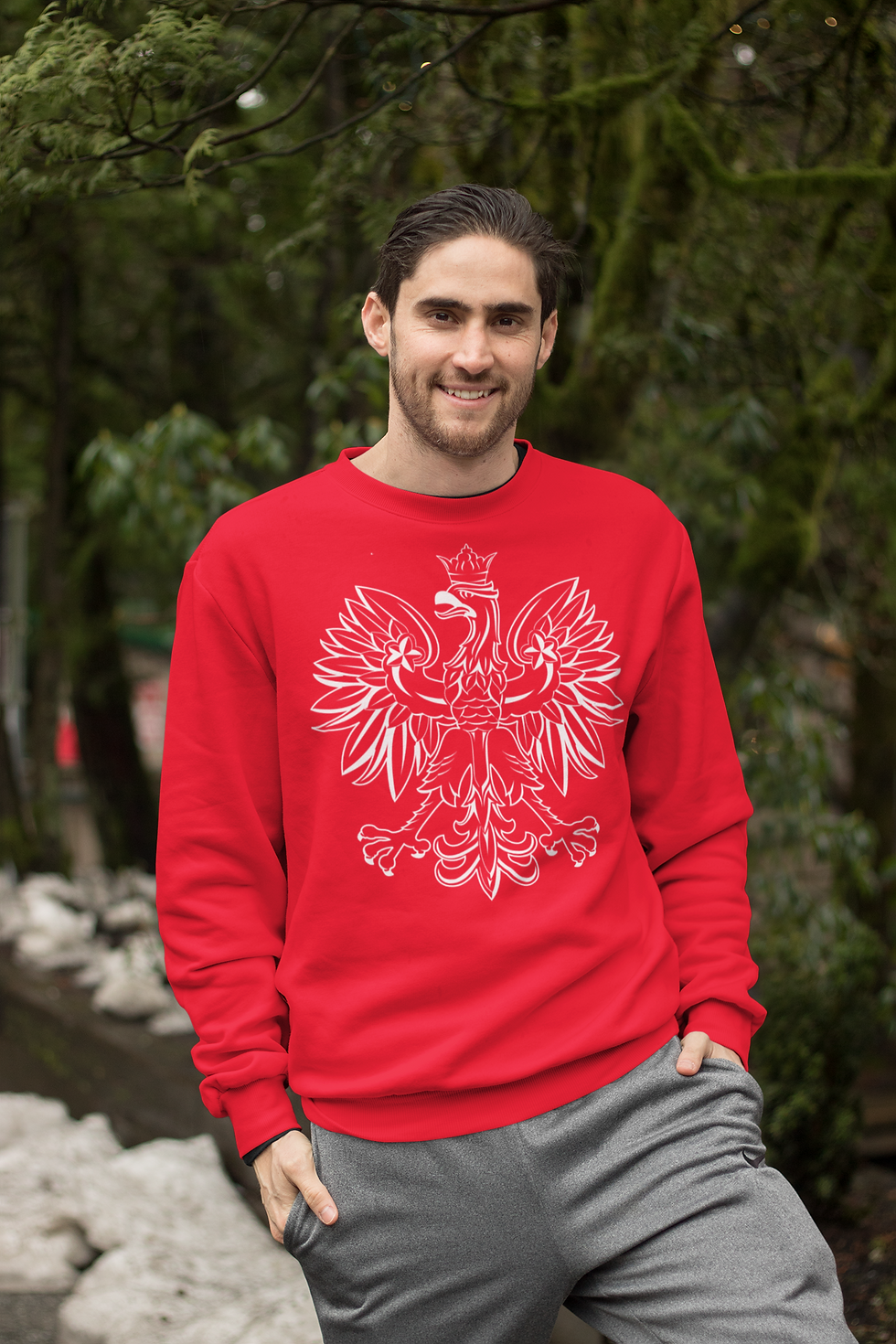 Thumbnail: Polish Crewneck, Black or Red w/ White Eagle