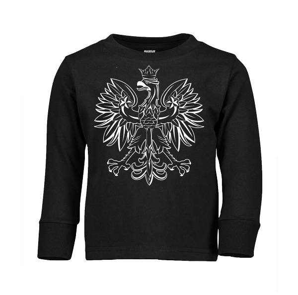 Thumbnail: Polish Long Sleeve T-Shirt, Children's, Eagle, Black or Red