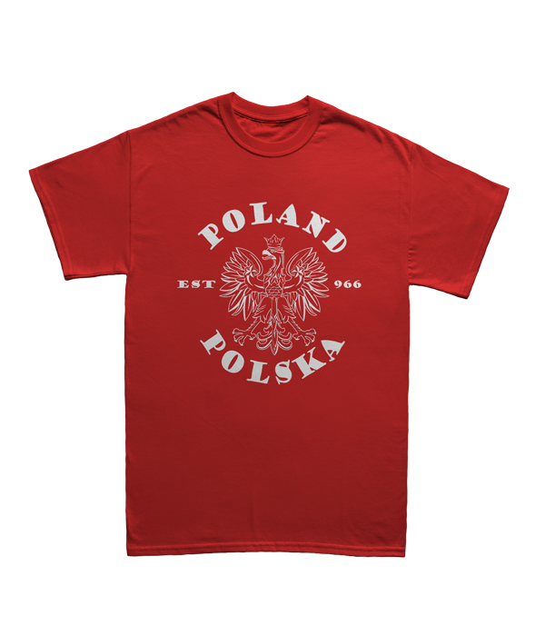 Thumbnail: Polish T-Shirt, Poland/Polska est. 966 - Grey or Red