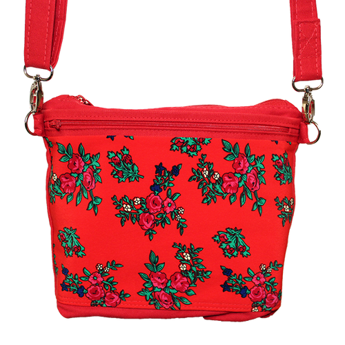 Polish Purse, Red Canvas w/ Red Krakowiak Pattern Polish Pride of MI