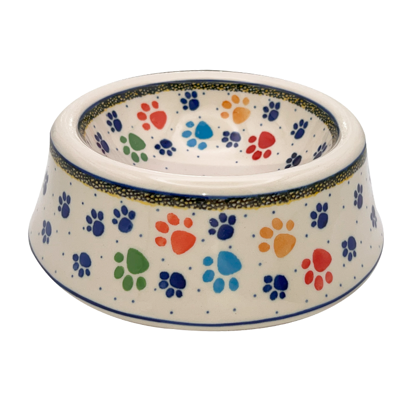 Thumbnail: Polish Pottery - Pet Food/Water Bowl (Large)