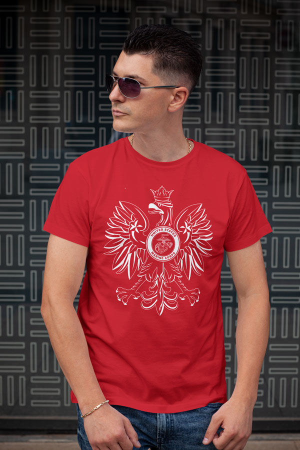 Thumbnail: Polish T-Shirt, Marines, Red