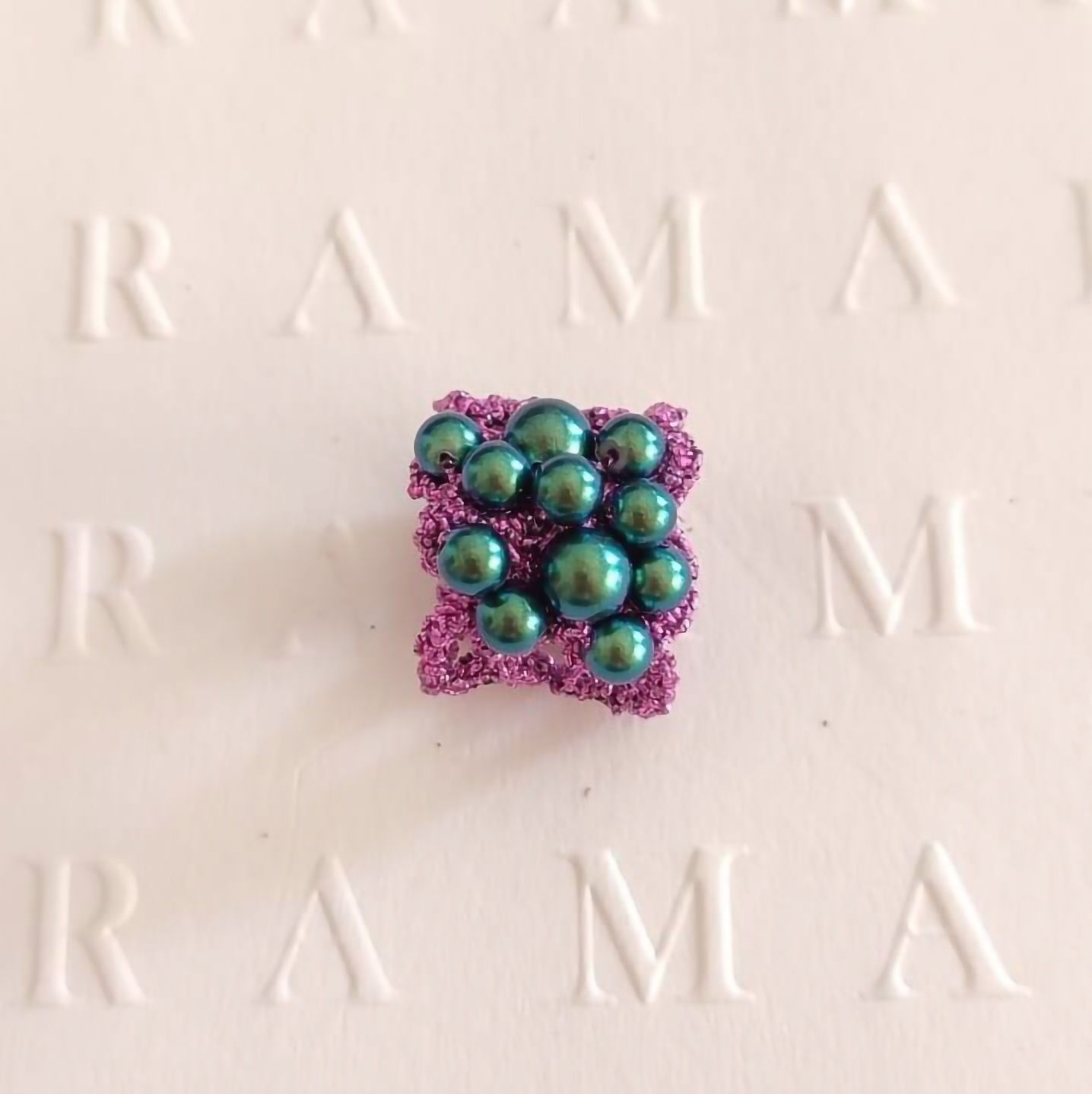 80's green rain ring