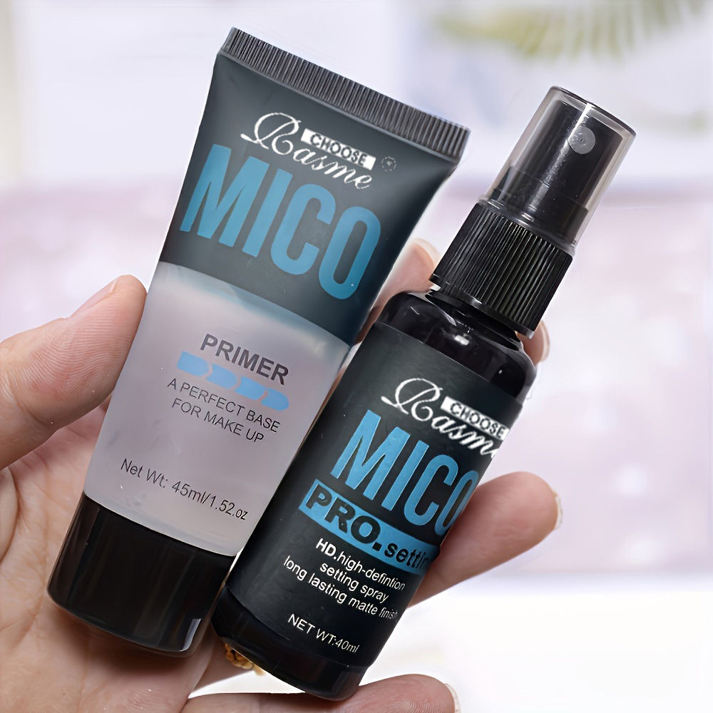 Makeup Set Of Makeup Primer + Setting Spray, Invisible Pore Color Rendering Hold