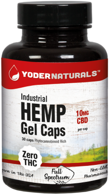 Yoders Naturals Industrial Hemp Gel Caps 10mg 30 Caps Yoder S Country Market