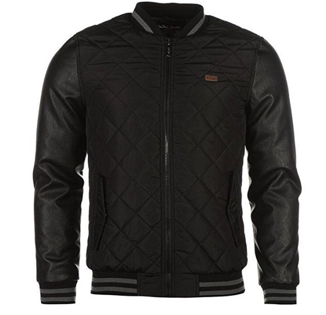 Bombe noir manche Similicuir