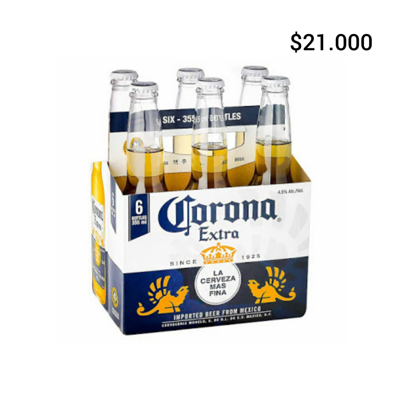 Six pack Cerveza Corona Extra