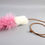 Thumbnail: Sheepskin Cat Teaser Toy – Flying Squirrel with Bushy Pink Tail Optional Wand