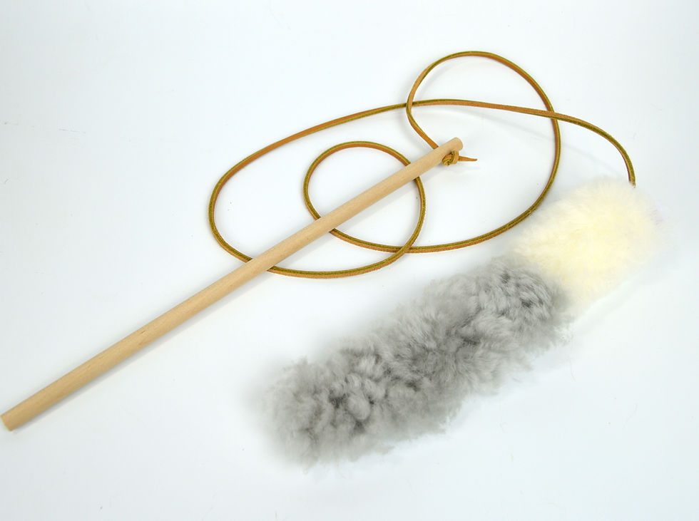 Thumbnail: Cat Teaser Toy, Sheepskin Cat Toy, Wand Cat Toy, Flying Squirrel