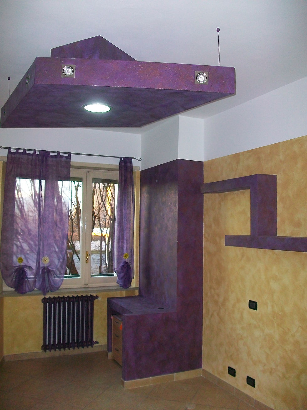 lampadario e mensole