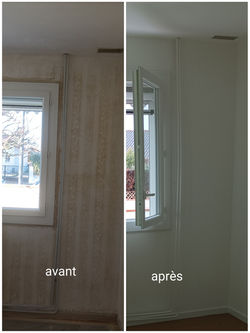réparations et mise en peintures chambre.