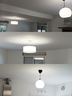 mise en peintures plafonds blanc mat.