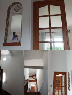 dépose papier peint / pose toile de verre et mise en peintures.