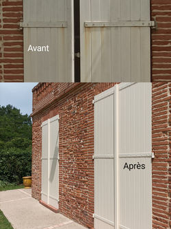 mise en peinture volets