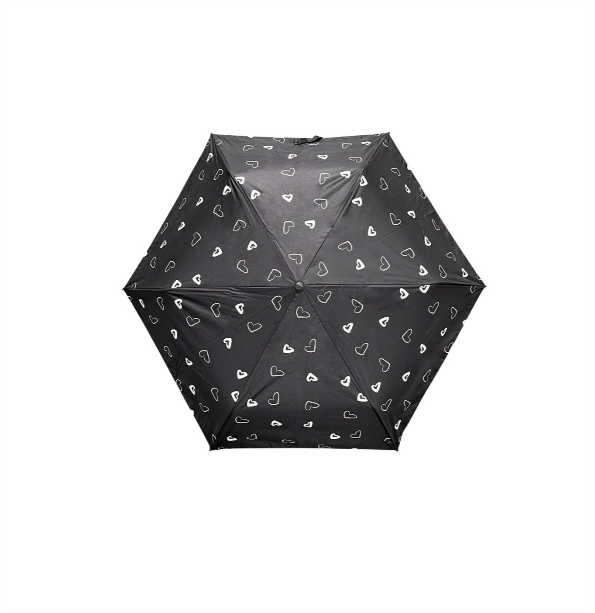 MINISO Black And White Series Hearts Automatic Sun Umbrella