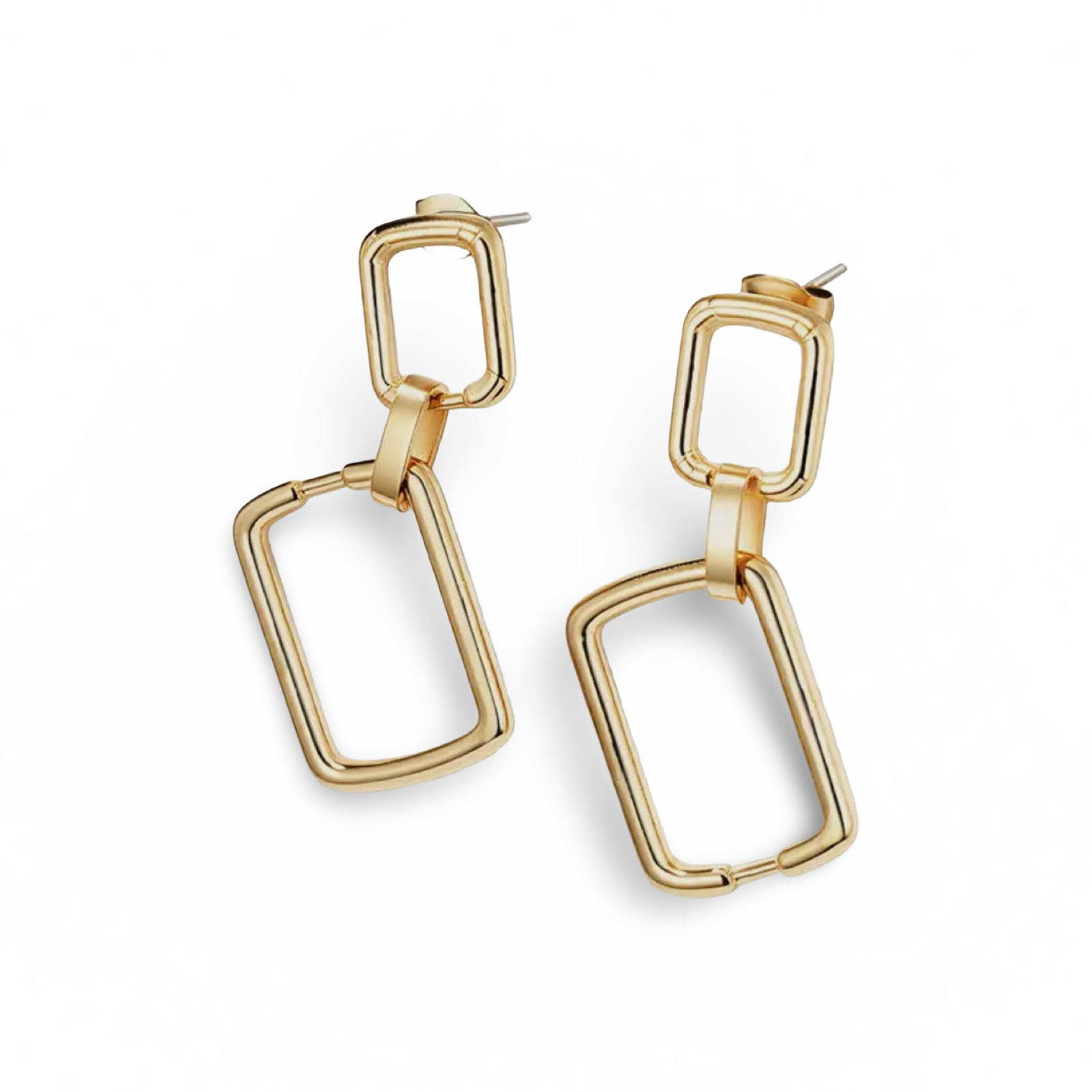 Bling-it dubbele oorsteker stainless steel