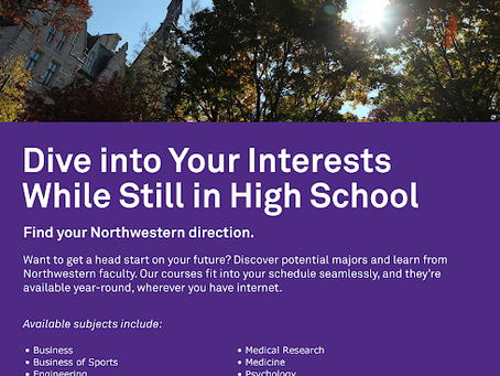 Northwestern Pre-College Online Programme