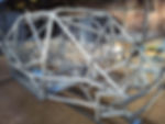 aurora powder coating silver finish full body chassis roll cage