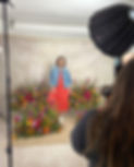 Photo shoot with a model