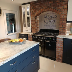 New kitchen Refurbishment - Indigo Blue Wide Shaker With Solid Granite Work Surface