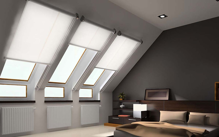 white Velux blinds