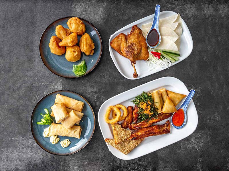 Arranged Food and Objects