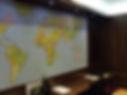 Map on wall in home office