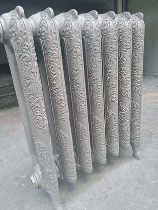 aurora powder coating ornate silver antique radiator