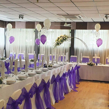 dining decorations wedding balloons purple