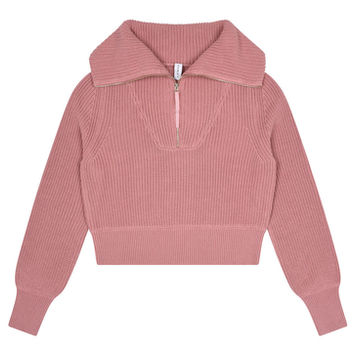 Flat lay photo of a pink top