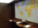 Home office with map