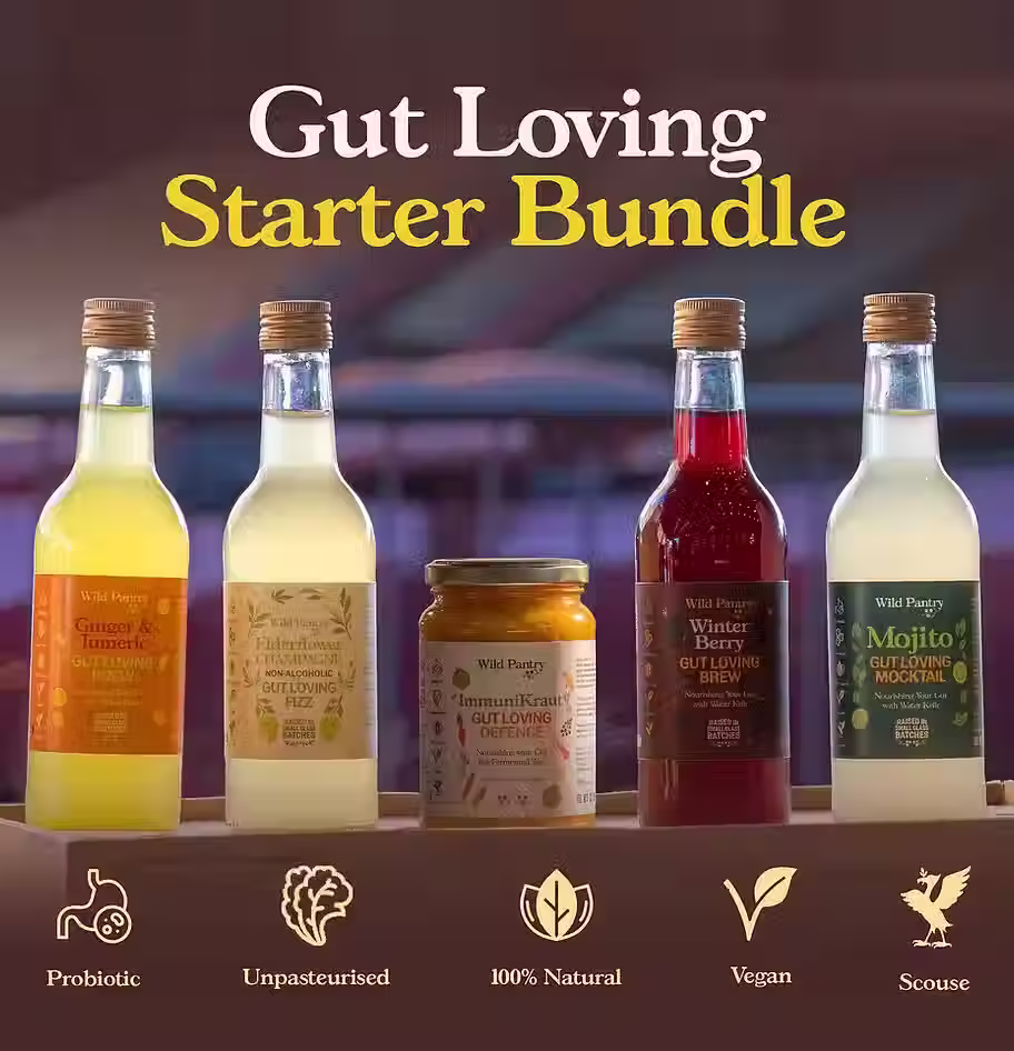 Wild Pantry Gut Loving Starter Bundle with Water Kefir and Upgraded Sauerkraut