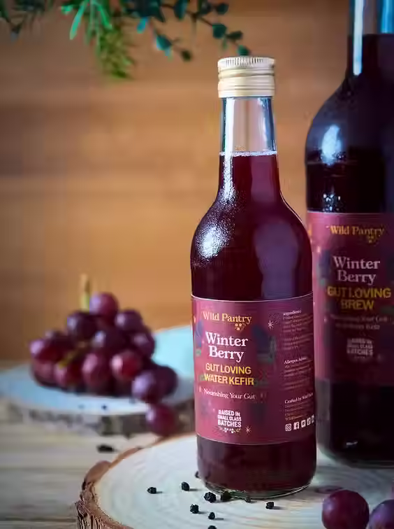 Wild Pantry Winer Berry Water Kefir with Elderberry