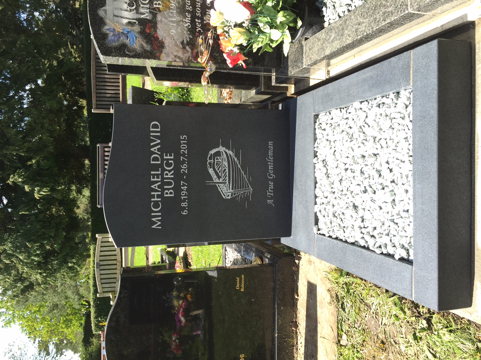 Half ogee cremation stone