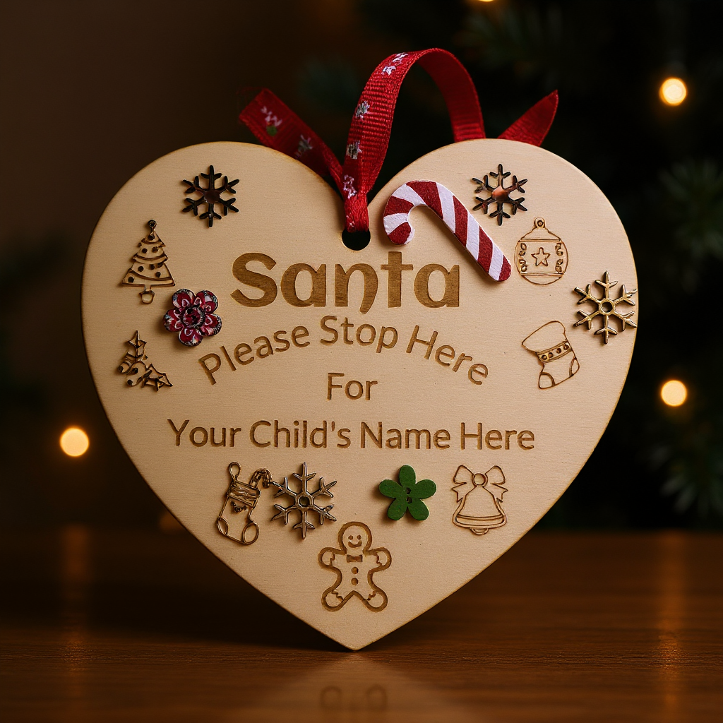 Santa Stop Here Sign - Personalised
